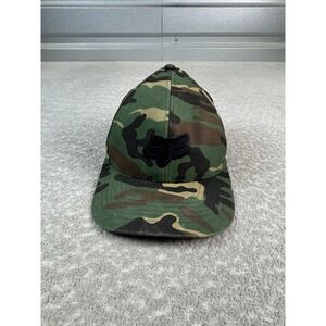 Fox Racing Hat Cap Fitted Mens L/XL Camo Flexfit Camouflage Motocross‎ Logo